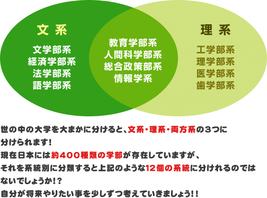 大学学科分類イメージ